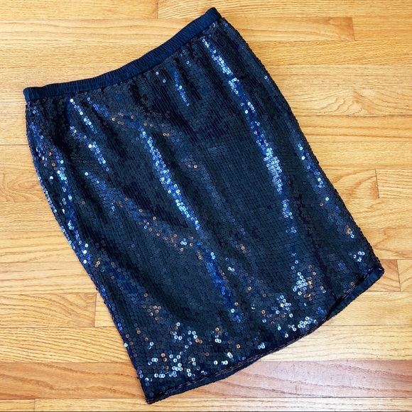 Stenay Dresses & Skirts - Vintage Black Sequined Pencil Skirt Sz L